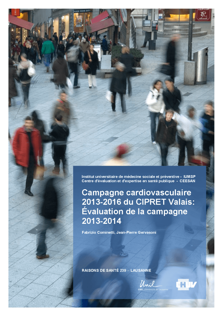Campagne cardiovasculaire 2013-2016 du CIPRET Valais : évaluation de la campagne 2013-2014