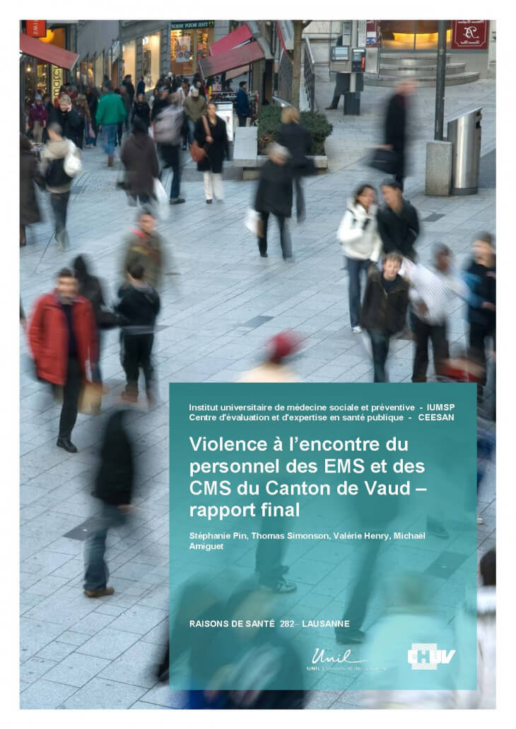 Violence à l’encontre du personnel des EMS et des CMS du Canton de Vaud – rapport final
